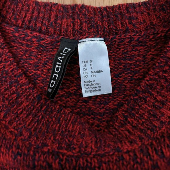 H&M | Red Marled Crewneck Sweater | Small - Picture 5 of 6